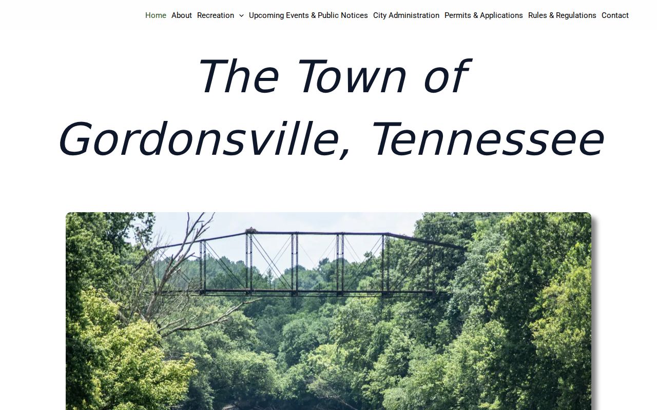 Official Gordonsville website for municipal court record routing